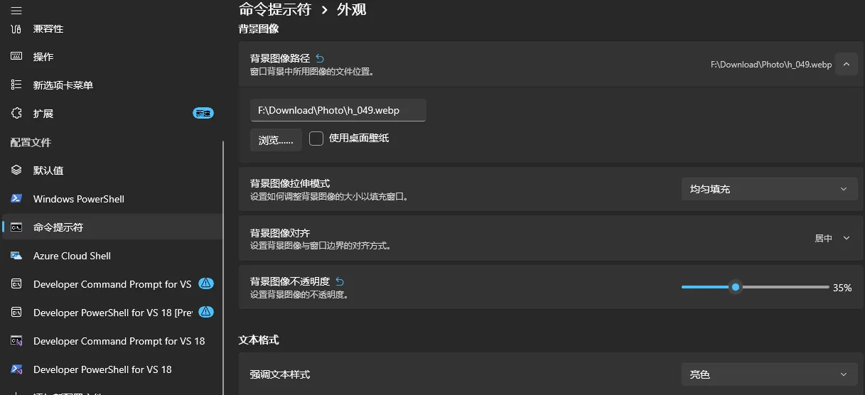 终端背景配置